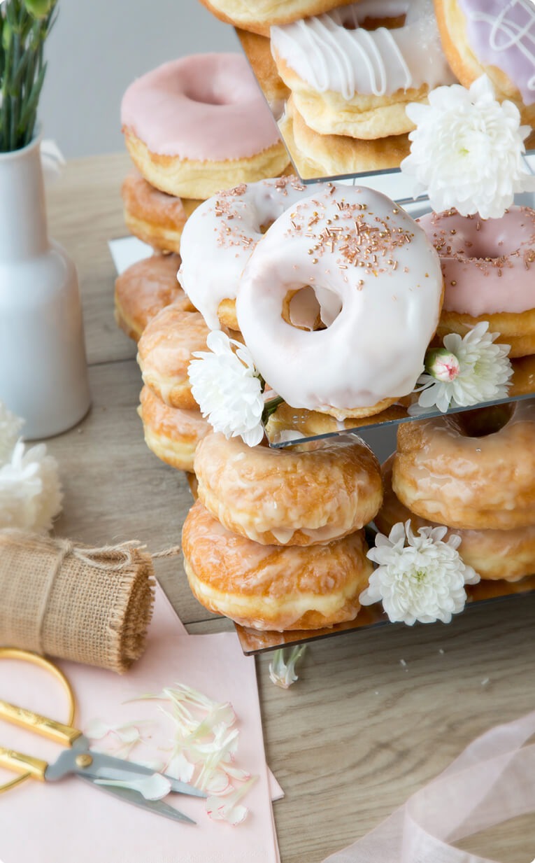wedding donut display