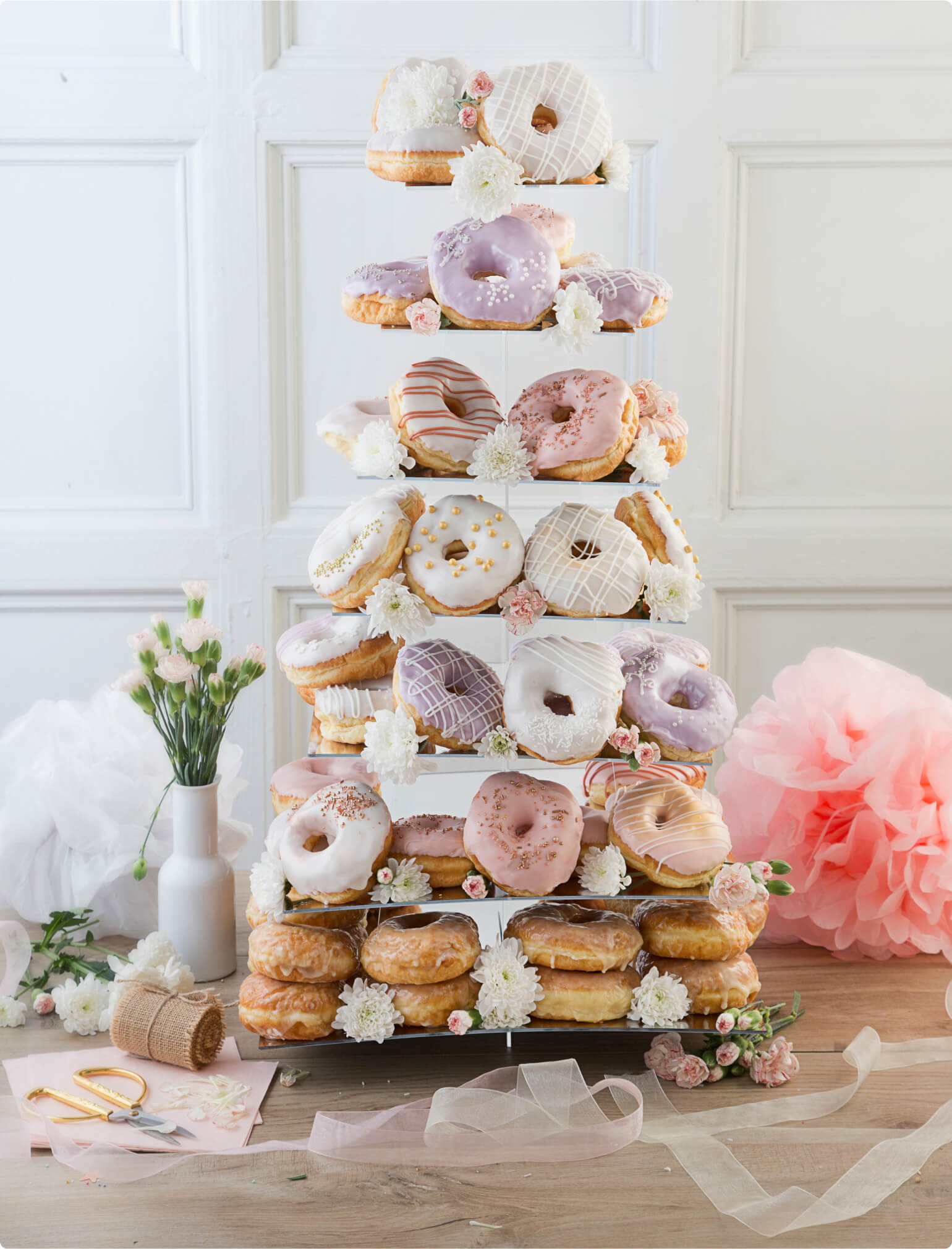 Personalised donuts stand for weddings