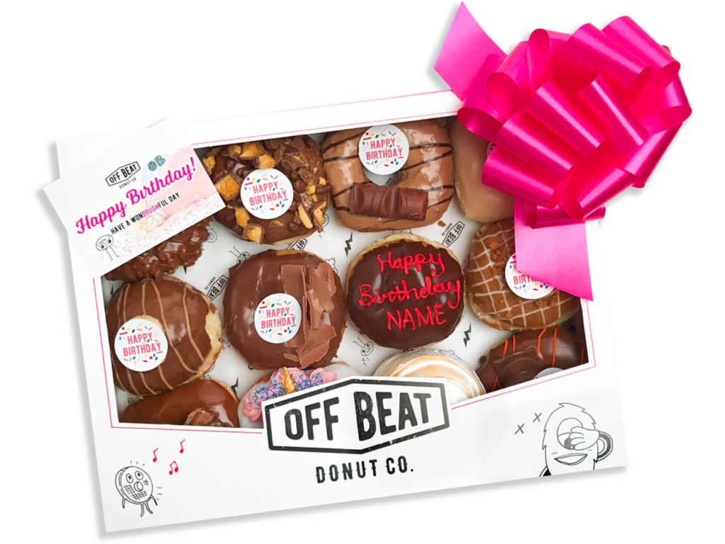 Happy Birthday themed donuts box