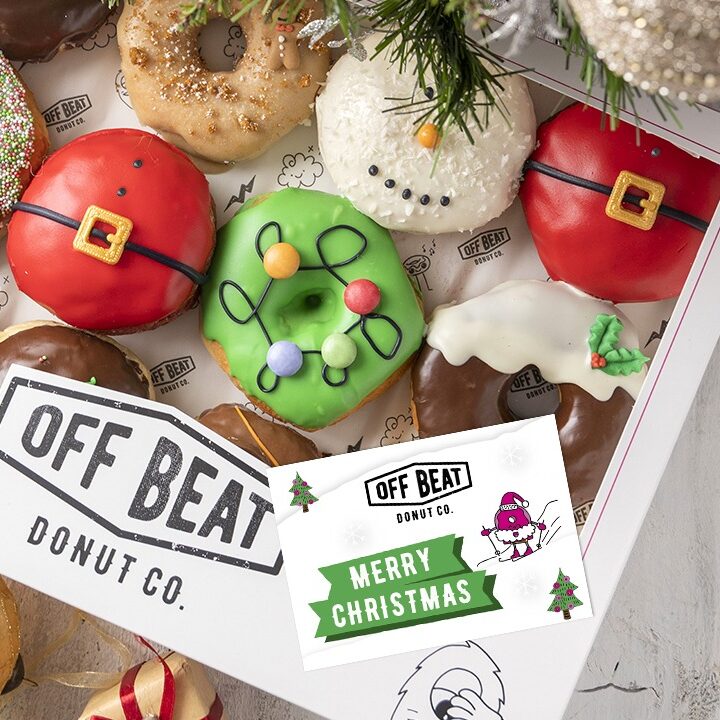 Christmas themed donuts box