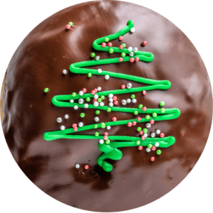 Christmas OffBeat Christmas tree decorated Donut