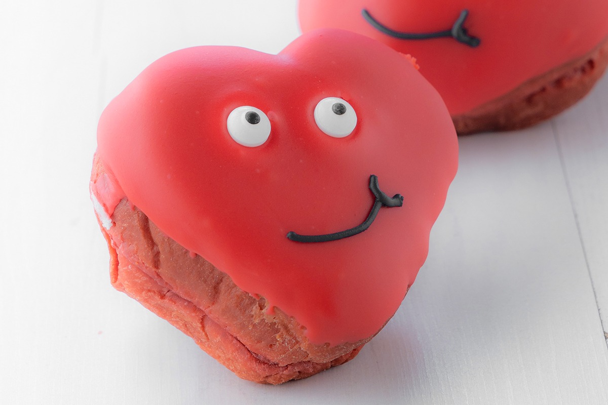 Heart shaped donut