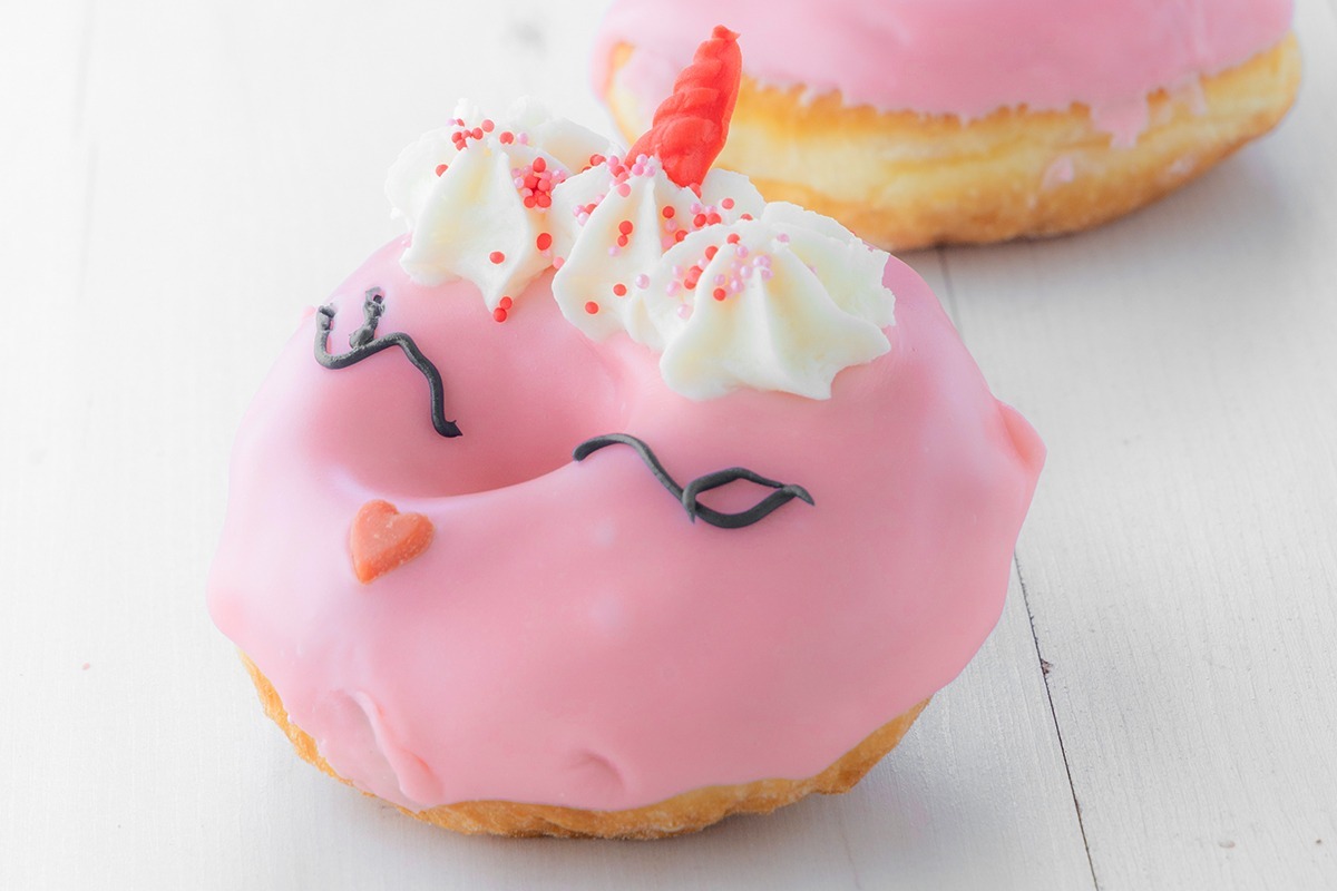 Unicorn themed donut