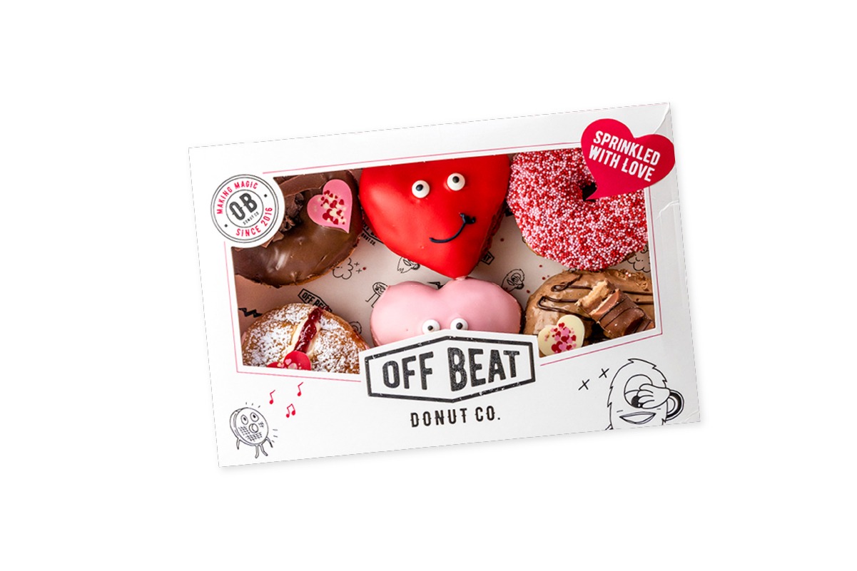 Valentine themed donut box