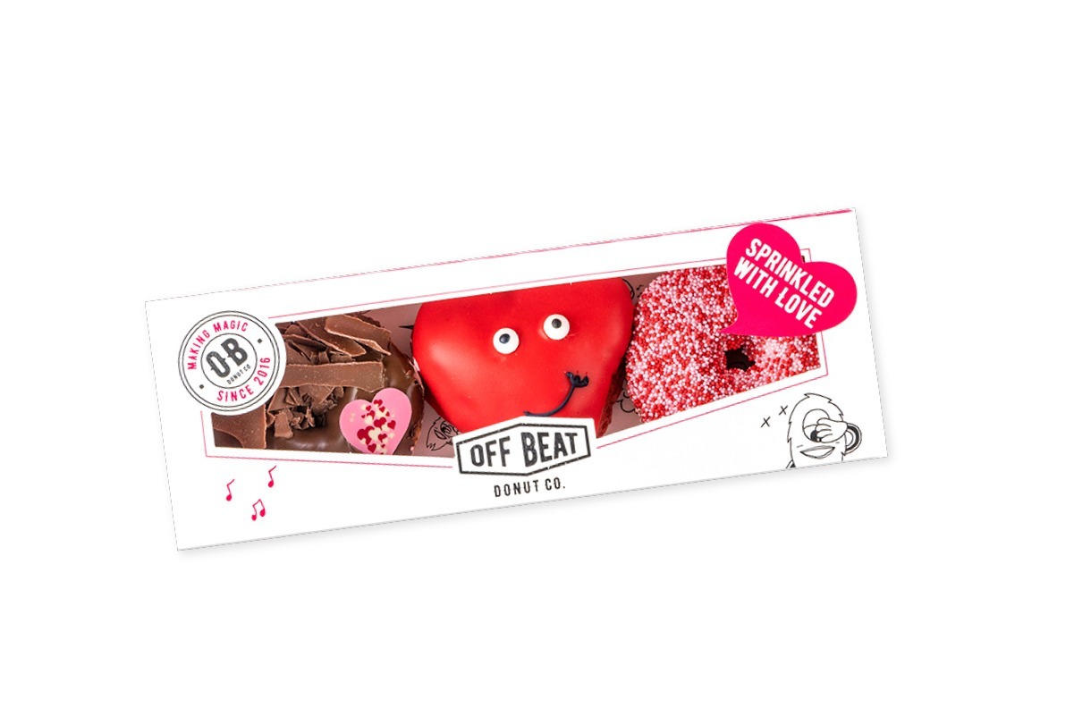 Valentine themed donut box