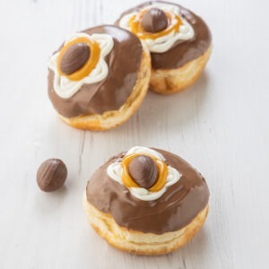 Easter egg styled donuts