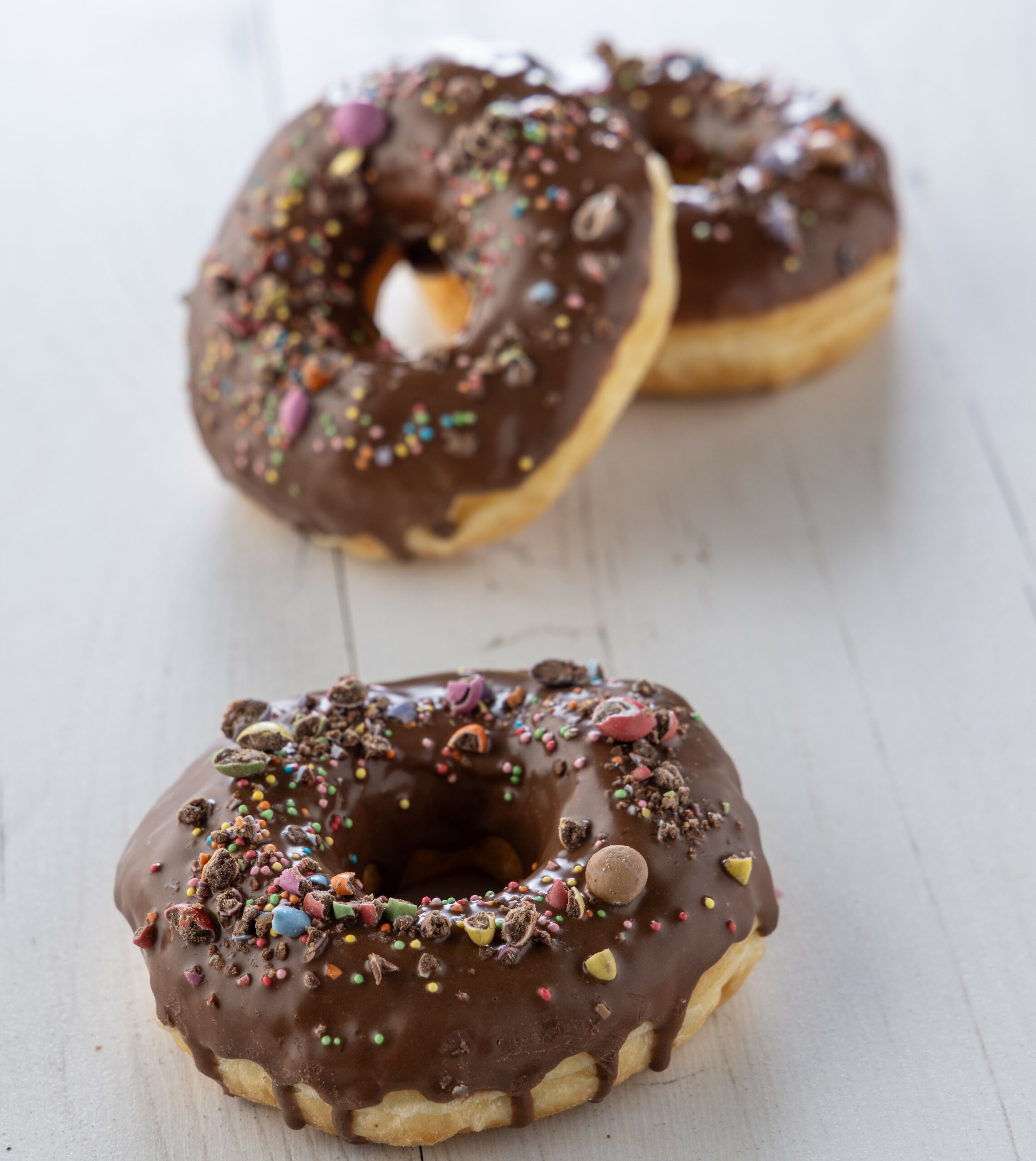 Smartie Explosion Party Styled Donuts