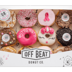 Pink Ribbon Styled Donuts - Dozen