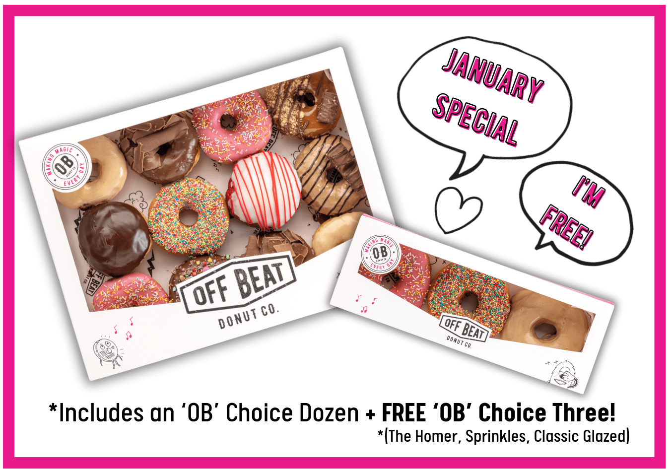 ‘OB’ Choice Dozen + FREE Three